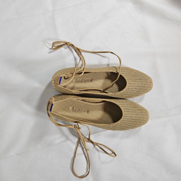 Rothy's The Square Wrap Gold Shoes Women's Size 10 Flats - Picture 7 of 11